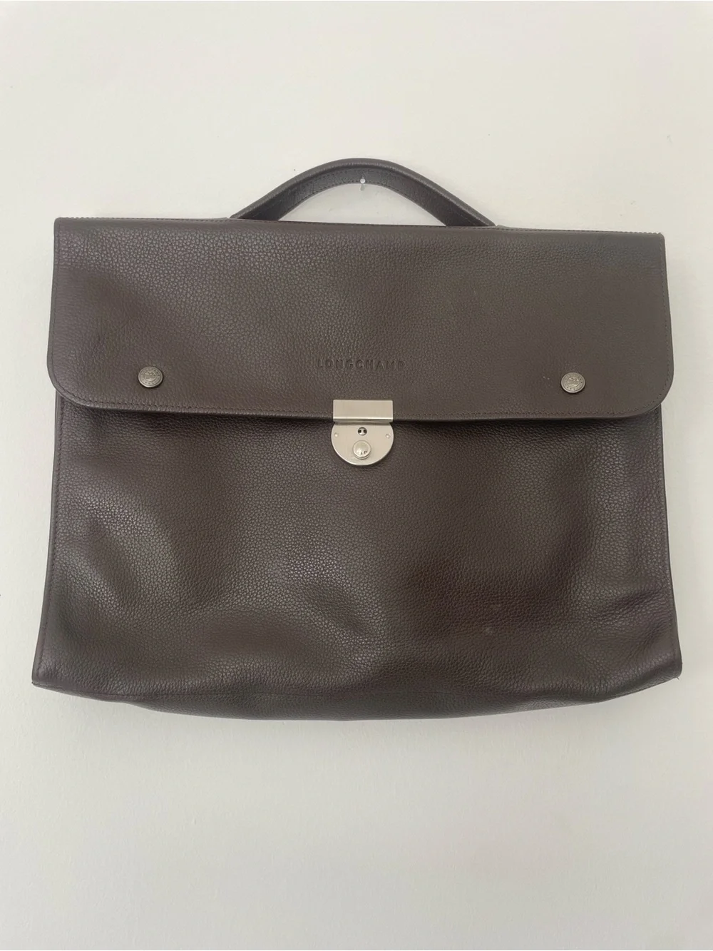Longchamp le Foulonne brown leather bag - Porte Documents marrón homes femmes